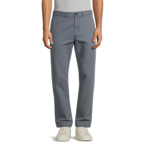 L.L.Bean Mens Chino Pants 34x30 Blue Gray Standard Fit Stretch Comfort - Picture 1 of 9